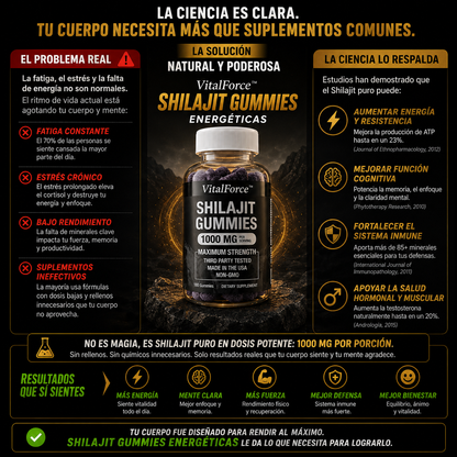VitalForce™ Shilajit Gummies Energéticas