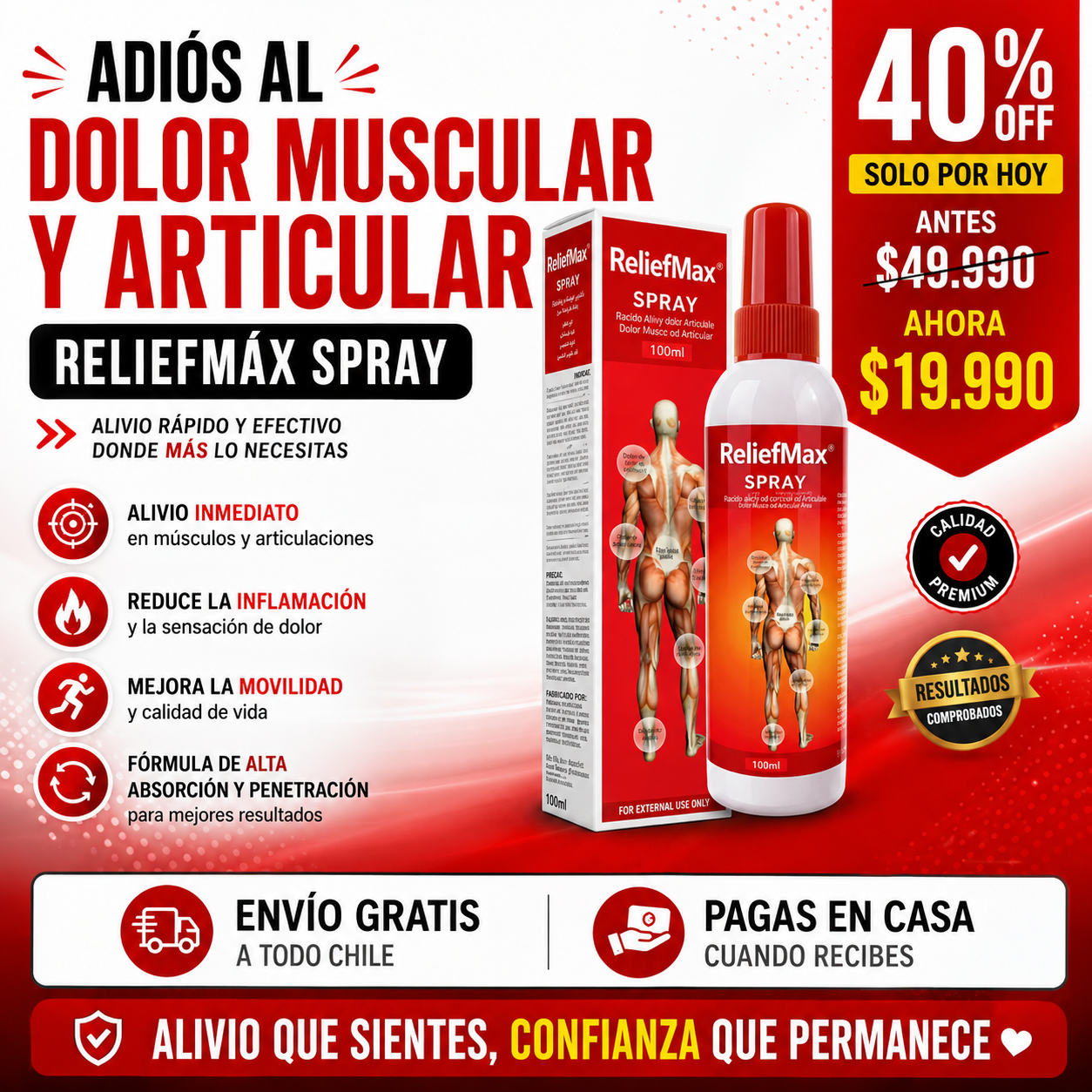 ReliefMax™ | Spray de Alivio Muscular y Articular de Acción Rápida