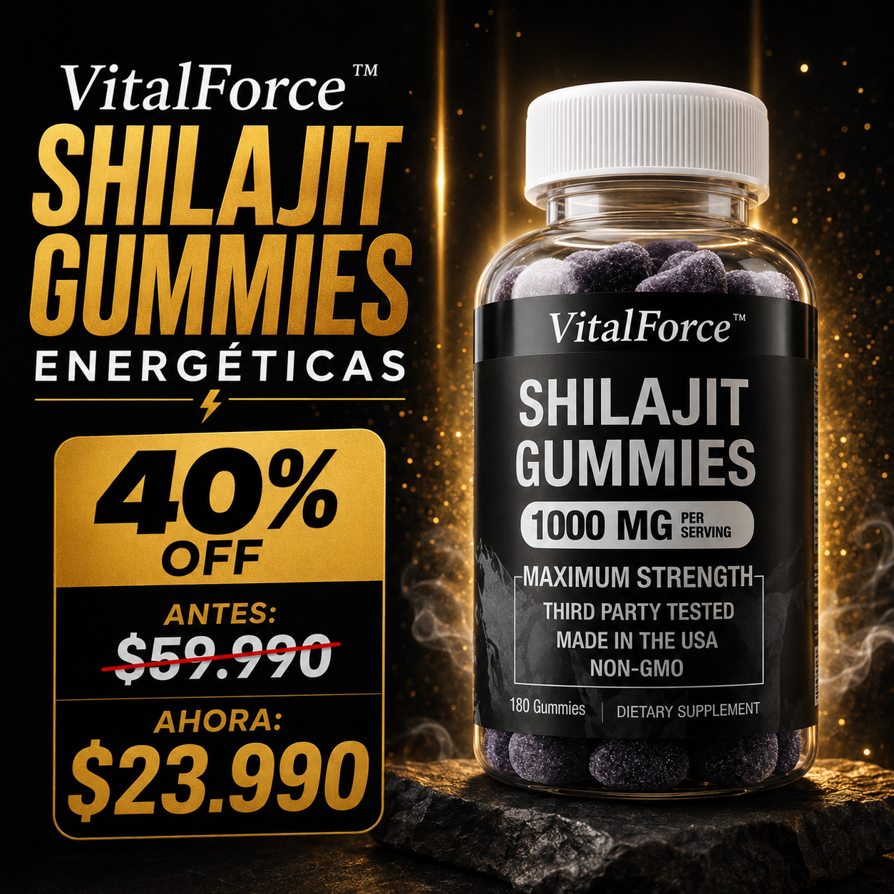 VitalForce™ Shilajit Gummies Energéticas