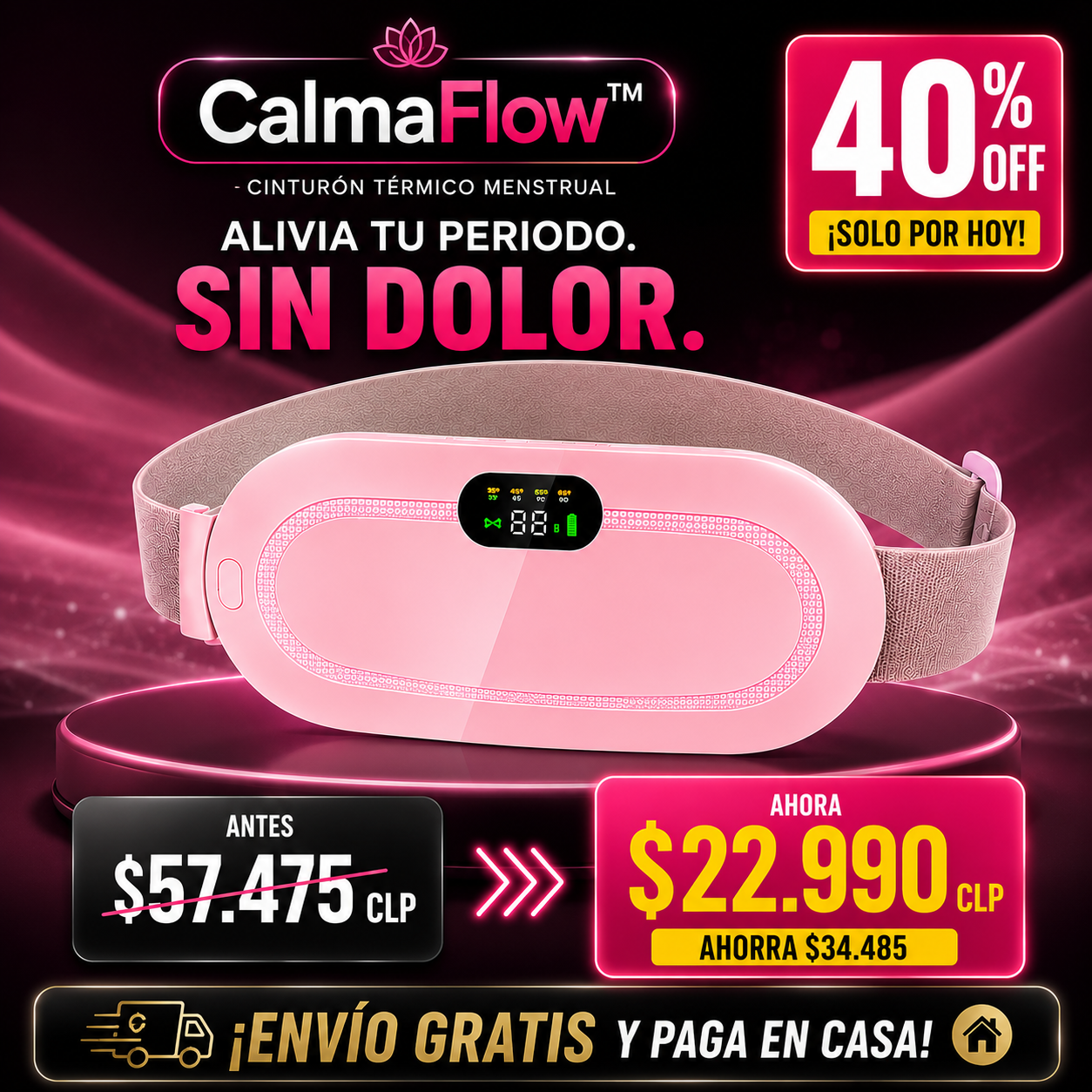 Alivia tus cólicos… sin detener tu día con CalmaFlow™